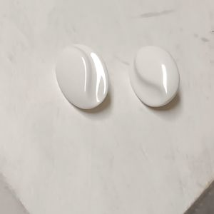 Napier white vintage earrings